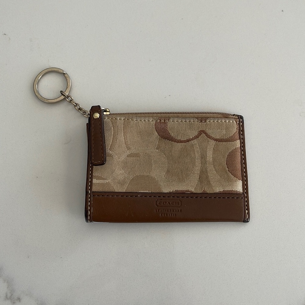 Coach ID Keychain, Brown